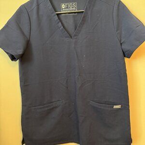Figs Scrubs Size Small (S) FIGS Technical Collection Black V-Neck Scrub Top Wome